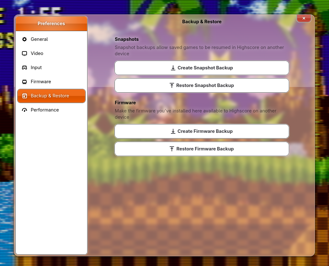 Preferences with orange accent Preferences with orange accent