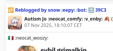 the before image of a status, with custom emojis showing up in their :emojiname: format